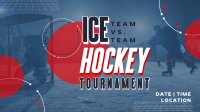 Sporty Ice Hockey Tournament Animation Design