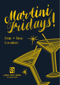 Friday Night Martini Poster Design