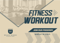 Fitness Workout Postcard Image Preview