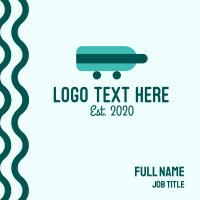 Teal Bottle Delivery Business Card Design