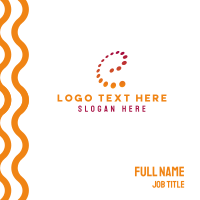 Digital Dot Letter E Business Card Design