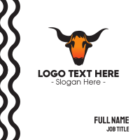 Texas Bull Skull Business Card Design