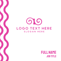 Pink Swirl Business Card Design