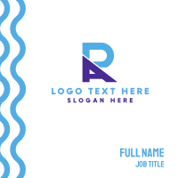 Modern Blue RA Business Card Design