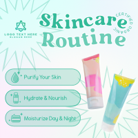 Y2K Skincare Routine Instagram Post Design