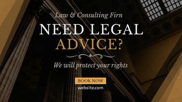 Legal Adviser Facebook Event Cover Design