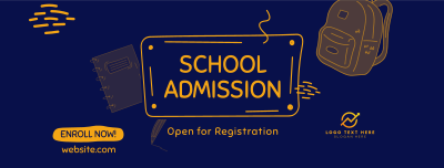 Kiddie School Admission Facebook cover Image Preview