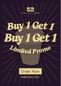 Get Coffee Promo Flyer Design