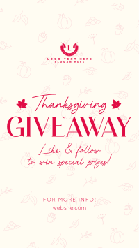 Thanksgiving Day Giveaway Facebook story Image Preview