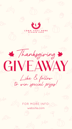 Thanksgiving Day Giveaway Facebook story Image Preview