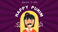 Girl Attending Purim Facebook event cover Image Preview