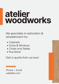 Atelier Woodworks Poster Image Preview