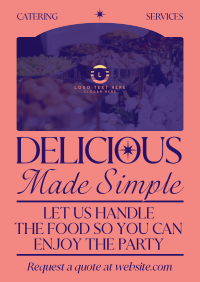 Elegant Food Catering Services Poster Design