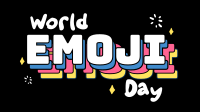 Emoji Day Lettering Facebook event cover Image Preview