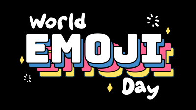 Emoji Day Lettering Facebook event cover Image Preview