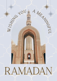 Greeting Ramadan Arch Flyer Design