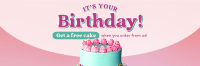 Birthday Cake Promo Twitter header (cover) Image Preview