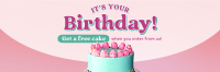 Birthday Cake Promo Twitter Header Design