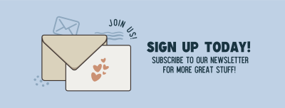 Newsletter Sign Up Facebook cover Image Preview