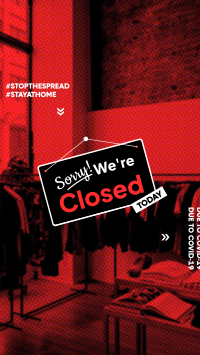 We're Closed Sign Instagram Story Design