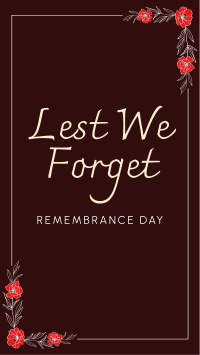 Remembrance Day Facebook story Image Preview