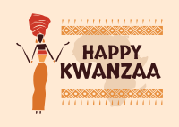 Happy Kwanzaa Celebration  Postcard Design