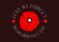 Lest We Forget Postcard Image Preview