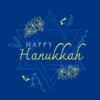 Hanukkah Star Greeting Instagram Post Design