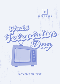 Retro TV Day Poster Design