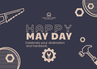May Day Message Postcard Design