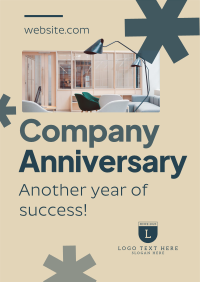 Minimalist Company Anniversary Poster Preview