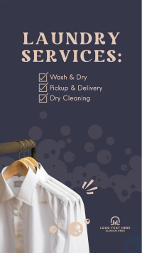 Laundry Services List Facebook Story Design
