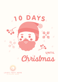 Cute Santa Countdown Poster Design
