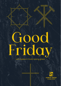 Minimalist Good Friday Greeting  Poster Image Preview