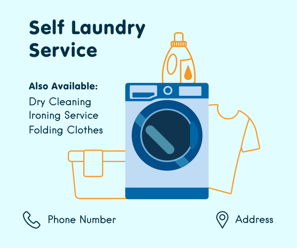 Self Laundry Cleaning Facebook Post Design Image Preview