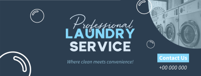 Professional Laundry Service Facebook cover Image Preview