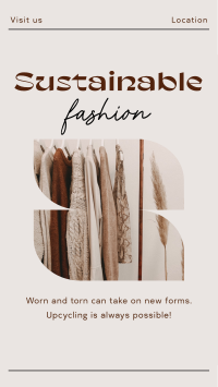 Elegant Minimalist Sustainable Fashion Facebook story Image Preview
