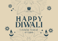 Happy Diwali Greeting Postcard Image Preview