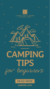 Camping Tips For Beginners Instagram Story Design