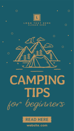 Camping Tips For Beginners Instagram story Image Preview