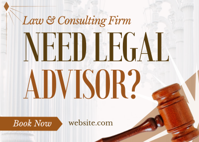 Legal Advising Postcard Image Preview