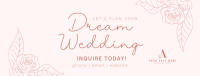 Minimal Floral Wedding Facebook cover Image Preview