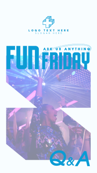 Friday Party Q&A Facebook Story Design