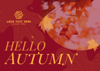 Autumn Greeting Postcard Design