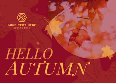 Autumn Greeting Postcard Image Preview