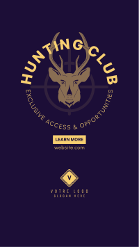 Hunting Club Deer Facebook Story Design