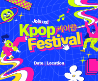 Trendy K-pop Festival Facebook Post Design