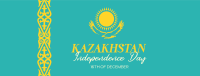 Ornamental Kazakhstan Day Facebook cover Image Preview