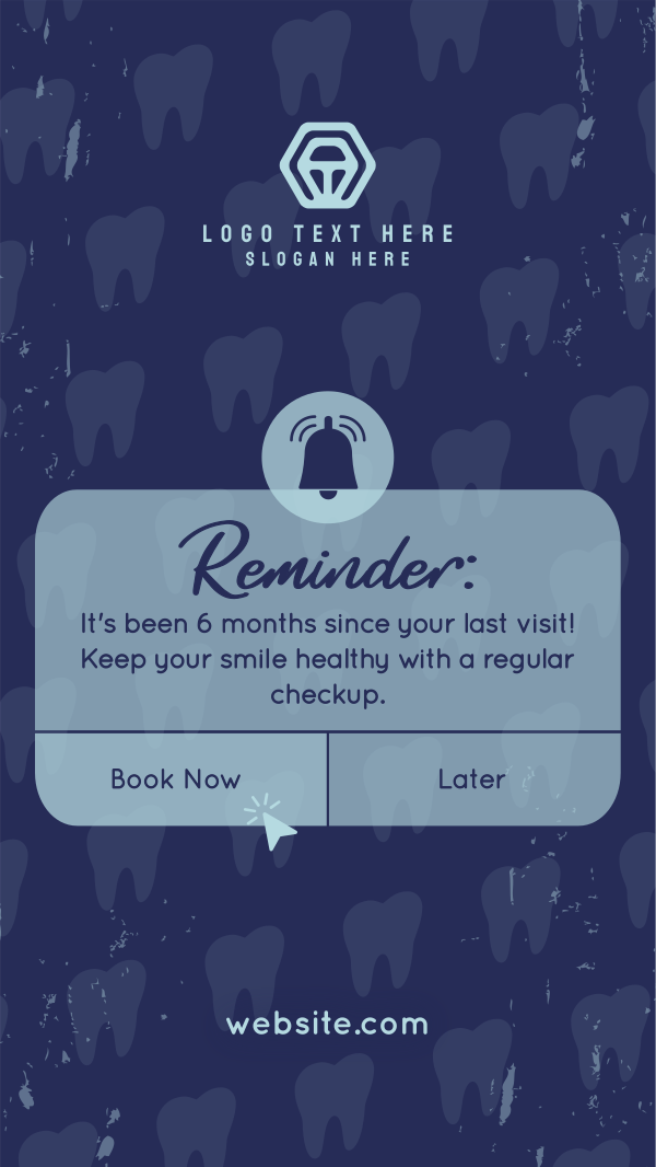 Dental Checkup Reminder Facebook Story Design Image Preview
