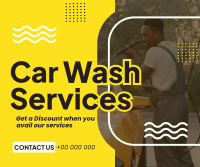 Sleek Car Wash Services Facebook Post Design
